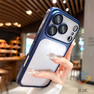 Ốp điện thoại họa tiết mờ màu cam vũ trụ cho IPhone 17 Pro Max 17 Pro 17Air 15 Pro Max 16 Pro Max Vỏ trong suốt Vỏ chống sốc