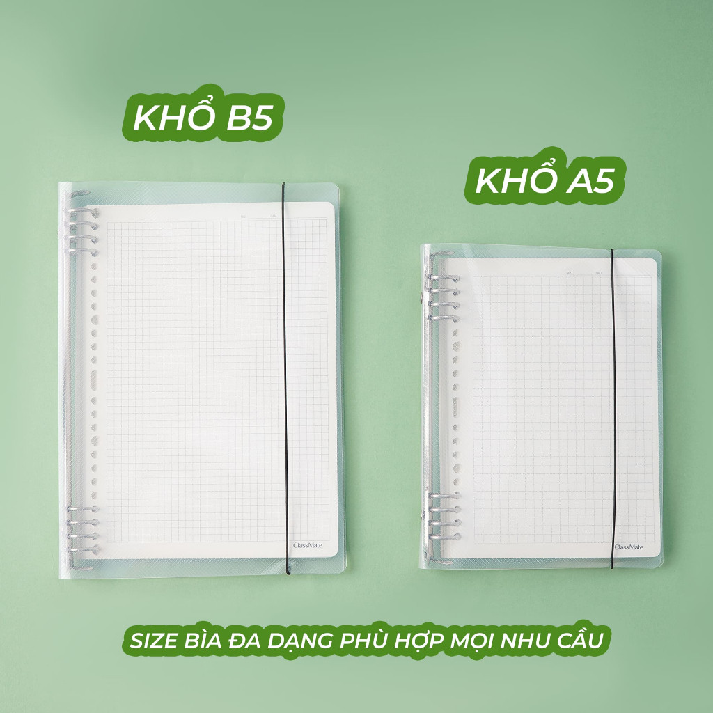Sổ Còng A4/B5/B4 Kèm Ruột Giấy Refill  Còng Siêu Tiện Lợi, Sổ Còng Thay Được Giấy Refill Dễ Dàng Làm Sổ Tay -AT