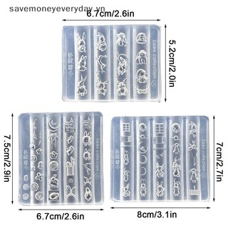 [savemoneyeveryday] 3 Khuôn Silicon Móng Tay Nghệ Thuật Hoạt Hình Dễ Thương Bánh Trung Thu 3d Acrylic Hoa Móng Tay Mẫu Dụng Cụ Thiết Kế Làm Móng Tay Tự Làm [vn]