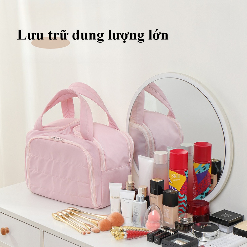 Túi xách mỹ phẩm công suất lớn, phân vùng và không thấm nước, tinh tế và nhan sắc cao