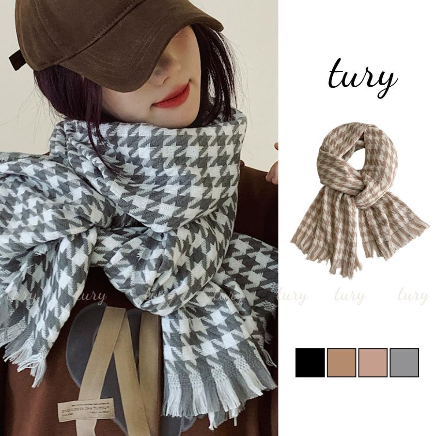 Khăn Quàng Cổ Len Unisex Nam Nữ - Tury - Khăn Len Giữ Ấm Họa Tiết Thời Trang Thu Đông - LN010