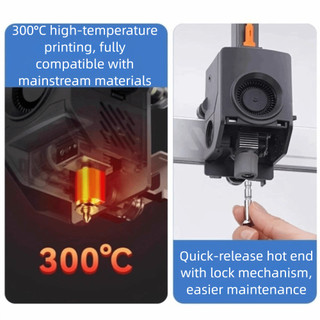 JKDESIGN Hotend, Vòi phun in nhanh bằng thép cứng, Mới được nâng cấp 0,2mm 0,4mm 0,6mm 0,8mm Lắp ráp đầu máy in tích hợp cho Combo Anycubic Kobra 3 Max