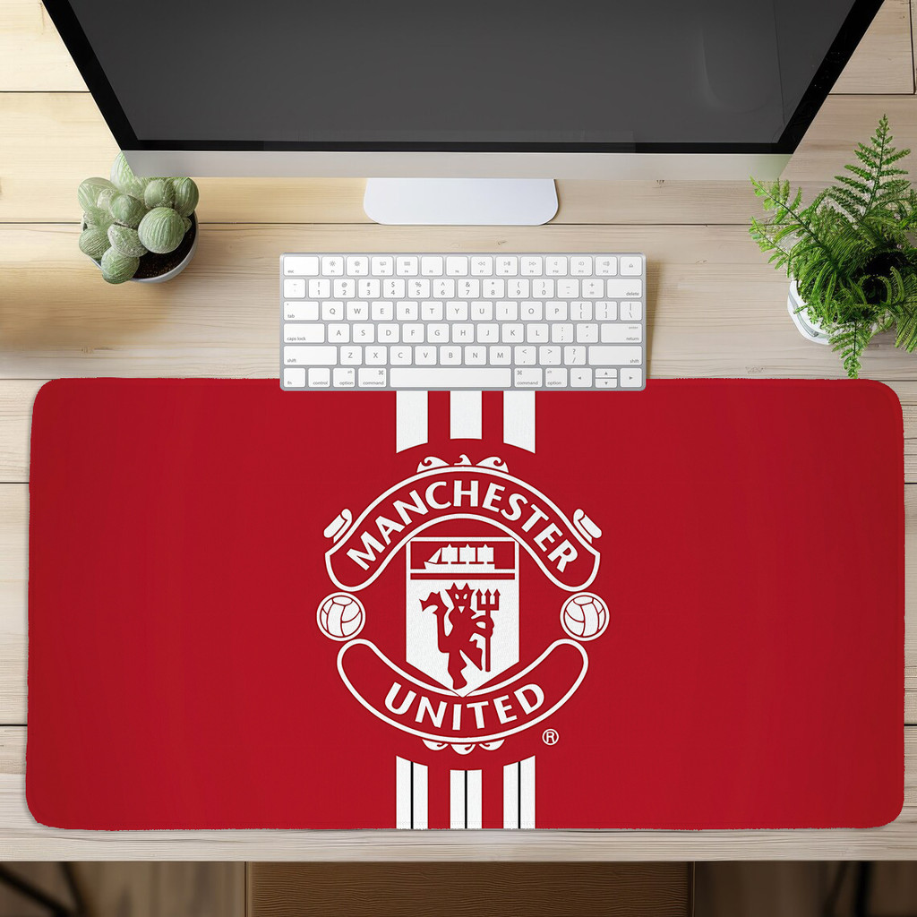 Tấm lót chuột Logo Manchester United FC In nghệ thuật Bàn phím máy tính Bàn phím (60x30cm / 80x40cm)