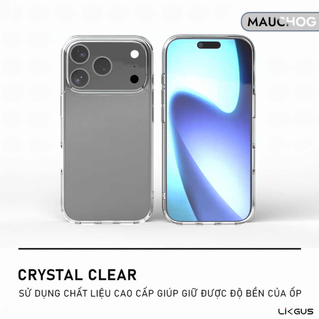 Ốp Lưng Trong Suốt Likgus Bảo Vệ Camera Chống Trầy Xước Cho Điện Thoại iPhone 17 Pro Max 16 15 14 13 12