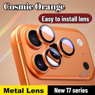 Màu Cam Vũ Trụ Mới Cho IPhone 17 Pro Max Air Metal Ring Bảo Vệ Ống Kính Máy Ảnh Cho IPhone 13 14 15 16 Pro Max 14Plus 15Plus 16Plus 13Mini Kính Ống Kính Máy Ảnh