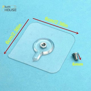 PlumHOUSE 1 Cái Tự Dính Móc Dính Chắc Chắn Móng Tay Móc Poster Liền Mạch Dán Tường Móc Trong Suốt Nhà Bếp Phòng Tắm Vít Giá Đỡ VN