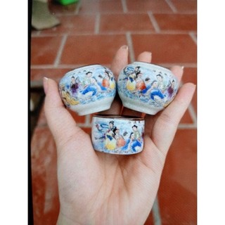 cóng mào tàu men rạn kẻ viền nâu