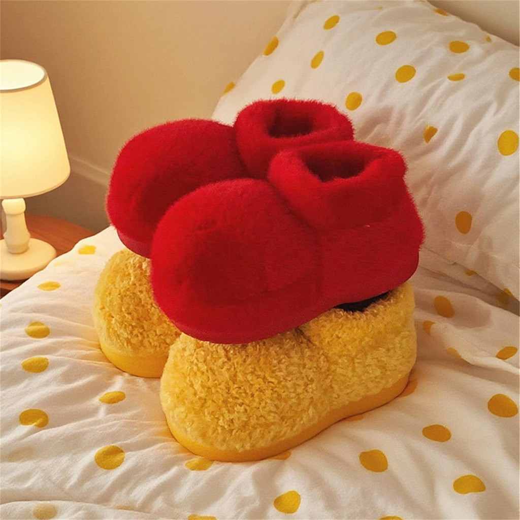 Giày Cotton XIXITIAO Thời Trang Dễ Thương Màu Trơn Nữ Mùa Đông Ấm Áp Thoải Mái Mặc Ngoài Trời