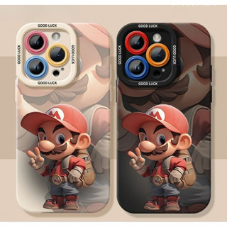 Ốp điện thoại Mario ba lô thời trang cho iPhone17 / 16 / 15 / 14 / 13 / MINI / 12 / 11 / Pro MAX / X / XS / XR / 7 / 8 / 6 Vỏ bảo vệ toàn diện bằng silicon lỏng chống sốc và chống rơi