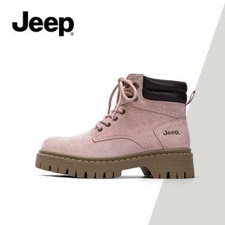 Giày bốt ngắn đế dày JEEP dành cho nữ mùa thu cổ điển Giày bốt Martin cao cấp dành cho nữ