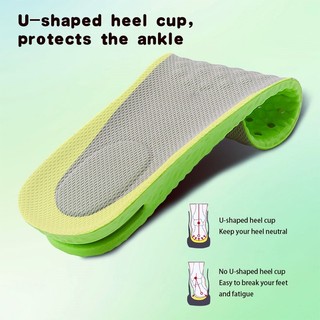MỚI Chiều Cao Tăng Đế Cho Nam Phát Triển Đế Giày Unisex Chất Lượng Thể Thao Không Khí Chống Sốc Chống Mùi Miếng Lót Giày