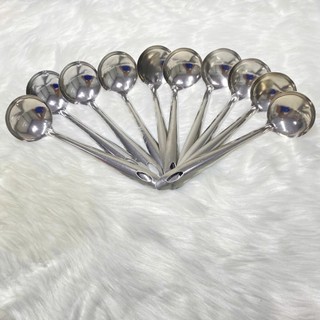 Combo 5c Vá múc canh, vá lẩu inox size 7 cán cách nhiệt nhỏ gọn phục vụ cho gia đình quán ăn