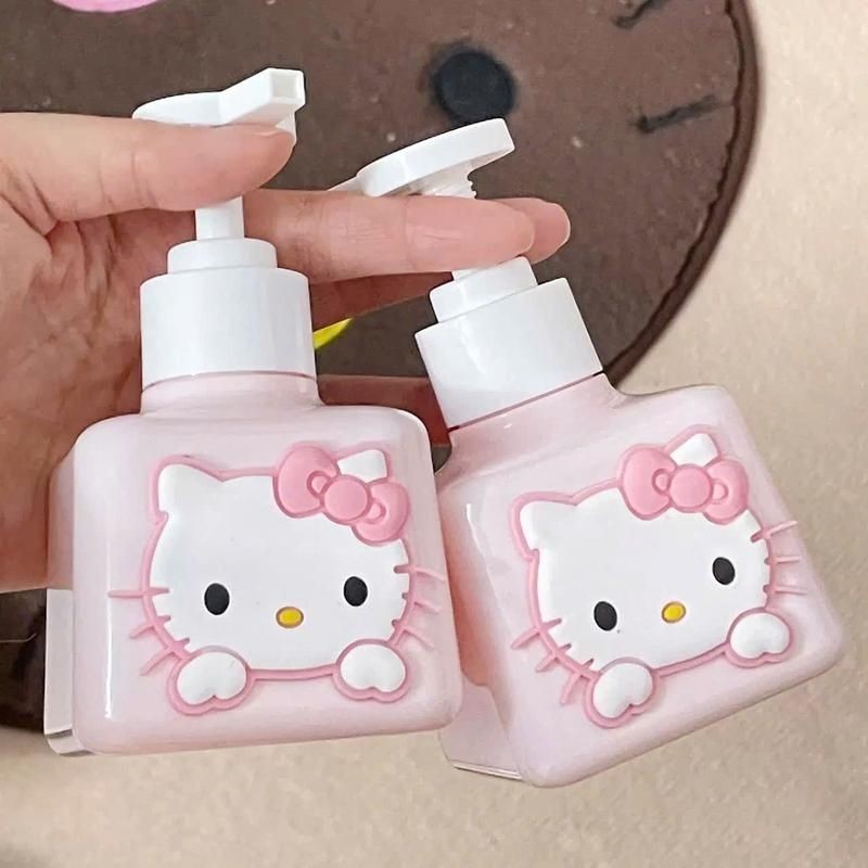 Chai Chiết Mỹ Phẩm Kitty Dễ Thương Dạng Nhấn Dùng Đựng Sữa Tắm, Sữa Dưỡng, Sữa Rửa Mặt 200ml