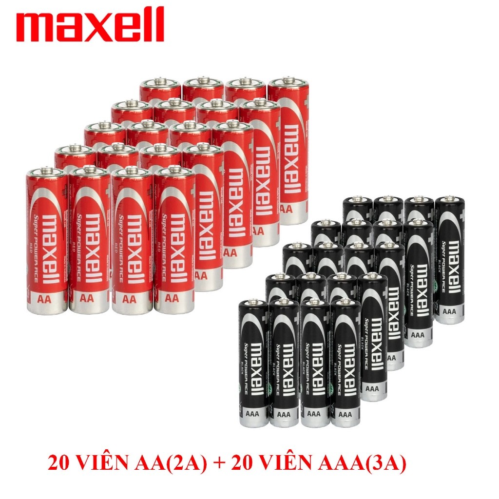 Pin AA và AAA maxell 1.5V sử dụng bền bỉ hộp lớn 40 viên CHÍNH HÃNG ...