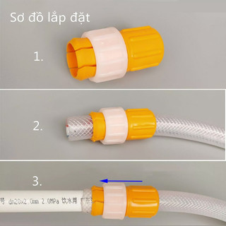 Van khóa nước chống dò rỉ, Combo 5 chiếc đầu nối nhanh vòi nước, khớp nối ống nước bằng nhựa cao cấp