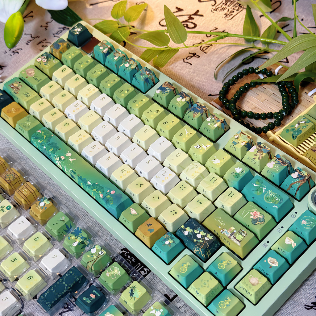 120 Phím Năm Mặt Nhuộm Thăng Hoa PBT Keycaps Hương Thơm Trà MOA & Cherry Profile Cho Bàn Phím Cơ | BigBuy360 - bigbuy360.vn