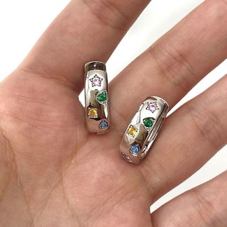 Mặt buckle tai sao zirconia màu sắc đẹp dành cho nữ với hiệu ứng ánh sáng lung linh