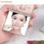 FAVORITEGOODS Gương trang điểm, Gương mỹ phẩm bỏ túi di động, Gương trang điểm gấp màu vàng hồng trang điểm