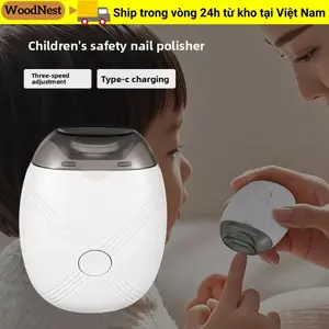 Máy mài móng tay WOODNEST, Tông đơ máy mài móng tay tự động bằng điện, Mini có đèn LED Tông đơ cắt móng tay có thể sạc lại 2 TRONG 1 Chăm sóc móng tay