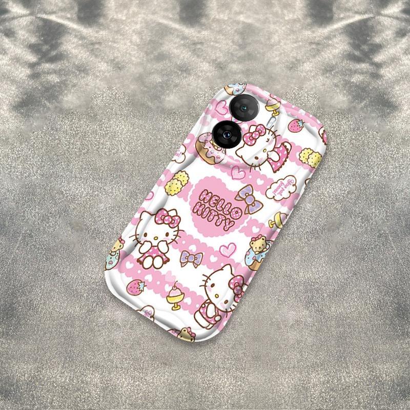 Ốp Silicon Hoạt Hình Cho OPPO A57 4G A77 4G A77S 4G 3D Bé Gái Vỏ Điện Thoại Mềm TPU Kitty Girl Sinh Viên Ốp Lưng Chống Sốc