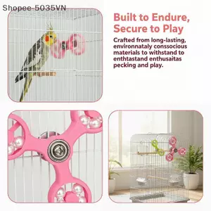 {AKIN} 1 Cái Đồ Chơi Vẹt Tương Tác Spinner Bánh Xe Lồng Chim Đồ Chơi Xoay Cho Thú Cưng Nhỏ Nhai Và Huấn Luyện Phụ Kiện Nhà Vui Nhộn {a}