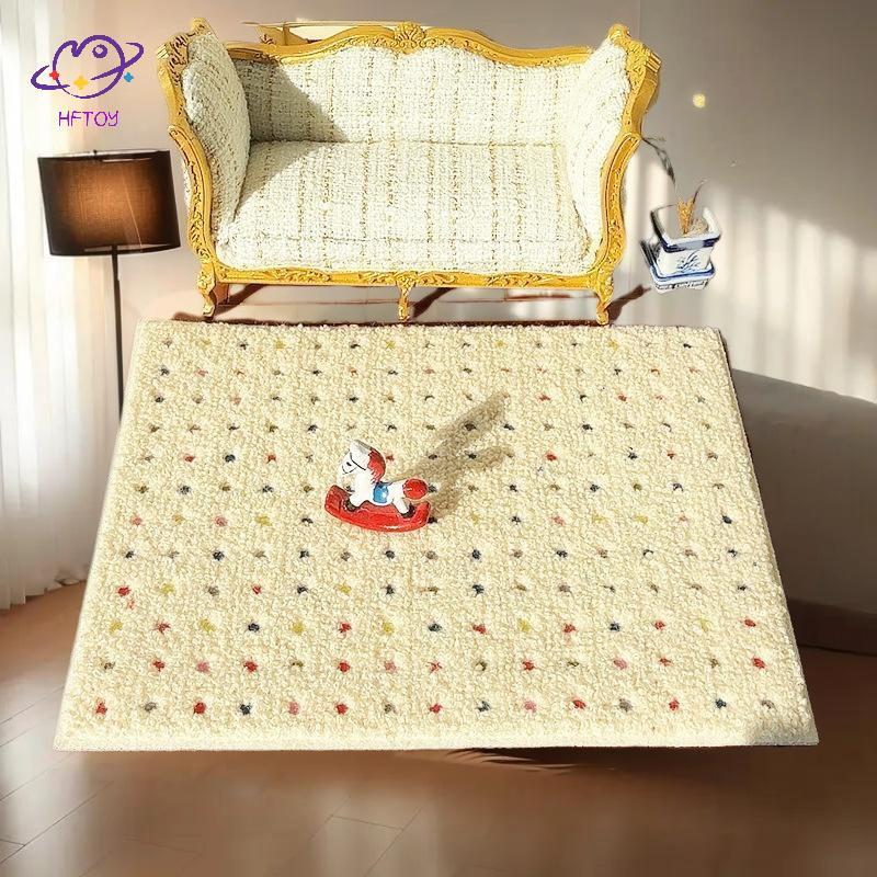 HFTOY 1: 12 Nhà Búp Bê Thu Nhỏ Sang Trọng Thảm Lông Tơ Mô Hình Chụp Ảnh Chống Đỡ Trẻ Em Giả Vờ Chơi Đồ Chơi Nhà Búp Bê Quà Tặng Trang Trí Mini ~