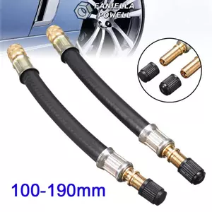 FANIELLAPOWELL Ống bện linh hoạt, Dây thép Phần mở rộng van lốp linh hoạt, Phần mở rộng Chiều dài khác nhau Cao su bơm hơi Ống cao su Bánh xe ô tô