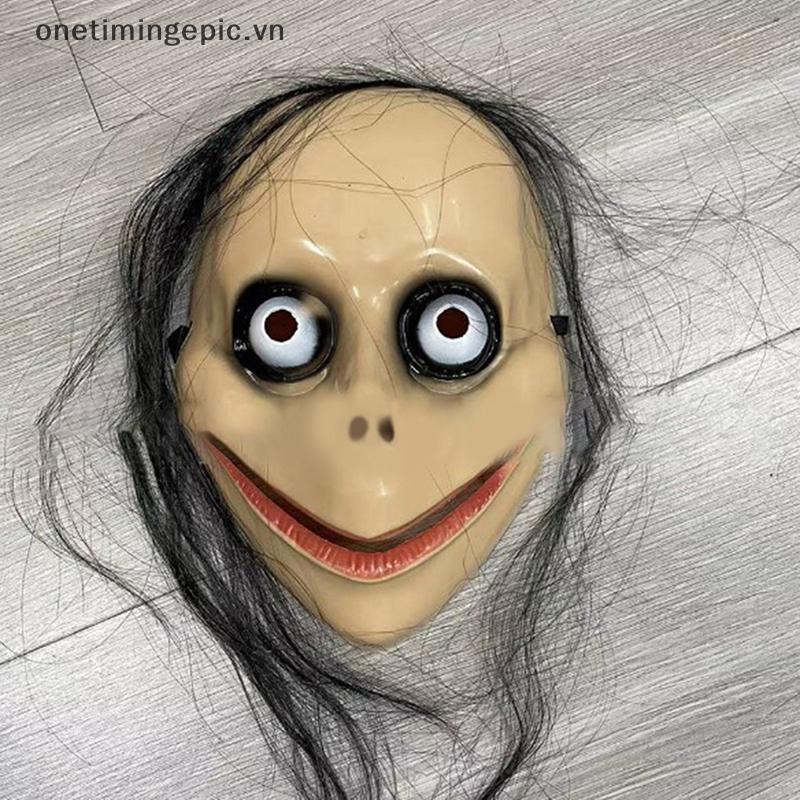 VFZ Mặt nạ kinh dị Halloween tóc dài, mặt nạ miệng chữ V, hóa trang ma nữ Roleplay MoMo Mask OTE