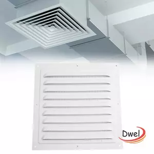 Vỏ thông gió DWEL, Vỏ hệ thống không khí Màn hình ống xả Lưới tản nhiệt lỗ thông hơi, Tấm thông hơi làm mát sưởi ấm 150 / 200 / 250 / 300mm Cửa sổ hợp kim nhôm Lỗ thông hơi vuông