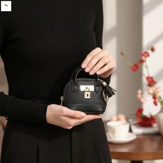 Ví đựng tiền xu Mini dành cho nữ Ví móc khóa thời trang Da tổng hợp bền Túi nhỏ dễ thương
