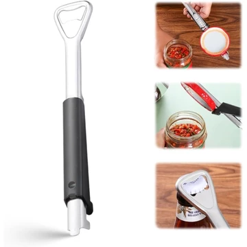 Dụng cụ mở nắp lọ có thể điều chỉnh Dụng cụ mở nắp bằng tay Dụng cụ nhà bếp bằng thép không gỉ chống trượt