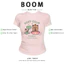 BOOM Áo Baby Tee Nữ Cotton Ôm Body-Áo Thun Ngắn Tay Y2K In Hình PhongCách Mùa Hè, Cổ Tròn Hàng Đầucách hàn quốc phong246