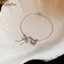 AqToCna Thời Trang Màu Hồng Pha Lê Zircon Trái Tim Nơ Ngôi Sao Mặt Dây Chuyền Vòng Tay Nữ Cô Gái Đơn Giản Thẩm Mỹ Y2K Trang Sức Quà Tặng Sinh Nhật AqToCna