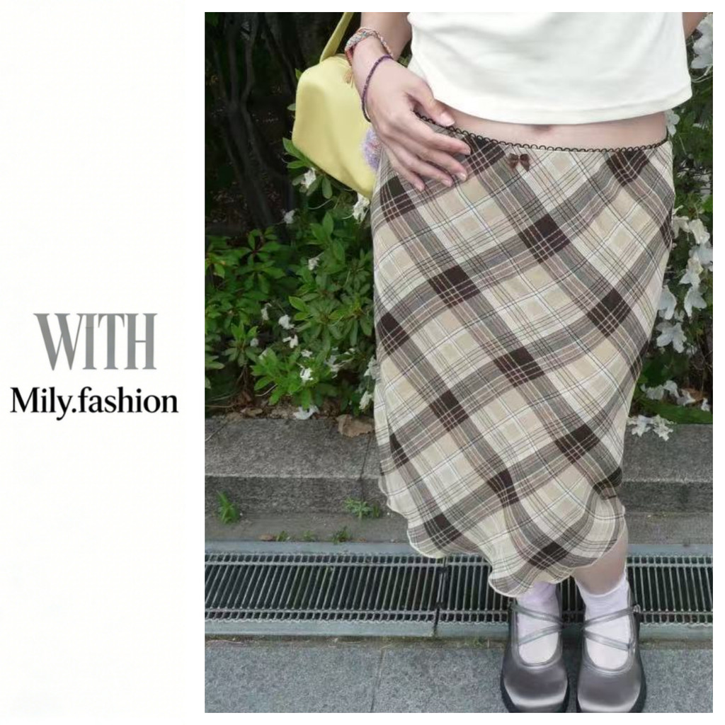 Milyfashion Co Giãn Eo Gạc Mùa Hè Tinh Khiết Desire Cao Cấp Chấm Bi Váy Y2K Ba Lê Phong Cách VWJM