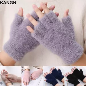 Găng tay nửa ngón KANGN Quà tặng ấm áp Găng tay hở ngón co giãn co giãn