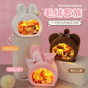 Tự Làm Handmade Chiếu Sáng Cabin Lắp Ráp Mô Hình Thu Nhỏ Giáo Dục Đồ Chơi Trẻ Em Quà Tặng Sinh Nhật Dễ Thương Cho Bé Gái 0616