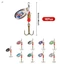 Bộ 11 Mồi Câu Cá Spinnerbaits Có Lưỡi Xoay Cho Nước Ngọt Nước Mặn Hợp Kim Kẽm Thân Với Lớp Phủ Phản Quang