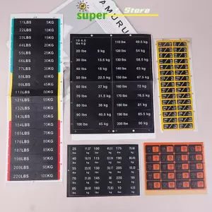 AN.MART Trọng Lượng Sta Nhãn 4.5kg Đến 150kg Baground Màu Trắng Số Trọng Lượng Stiers Cho Thiết Bị Tập Thể Dục Tập Gym Tập Sức Mạnh VN
