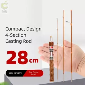 Cần câu quay ROLY, Cần câu đúc quay điện UL, Chất lượng cao 4 phần Di động 1,4m Sợi Carbon Câu cá mùa đông
