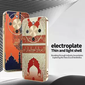 Ốp Lưng Cho Honor X9d X9C X9B Vintage Palace Họa Tiết Series Da Mạ Điện Cạnh Chống Rơi Vỏ Điện Thoại