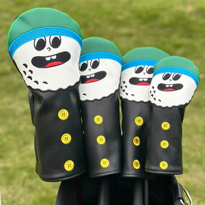 GOLF GOLF Câu Lạc Bộ Đầu Nắp Bảo Vệ GỖ Bao Da PU Thêu Số. 1 GỖ Siêu Nhân Khoai Tây Dễ Thương
