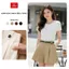 Quần đùi sooc nữ CARDINA chất liệu chéo kaki dáng A xếp ly trước 6QSA20