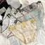 Quần Lót Lụa Satin WEETW, Quần Lót Ruffle In Da Báo Cho Nữ, Thoáng Khí Eo Thấp Rỗng Trái Tim Tình Yêu Ngọt Ngào Nơ Quần Đùi Thoải Mái