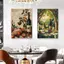 Retro Rượu Vang Đỏ Thùng Thực Phẩm Và Đồ Uống Áp Phích Không Khung Tranh Canvas Cho Nhà Bếp Trang Trí Ăn