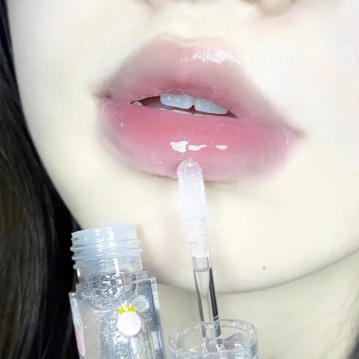 son bóng chính hãng son bóng Son môi này có thể được chiếu sáng trong gương ~ bóng nước dưỡng ẩm trong suốt nhiều lớp dầu môi nữ