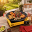 Lưới BBQ YICA, Chảo Nướng Sắt Chống Dính, Dễ Dàng Làm Sạch Ngay Cả Làm Nóng Tay Cầm Kép Hình Bầu Dục Tấm Teppan Bếp Nấu Ăn