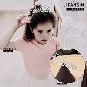 FANSIN Nữ Hoàng Công Chúa Vương Miện Băng Đô Tóc Trang Sức Dự Tiệc Cô Dâu Phụ Kiện Tóc