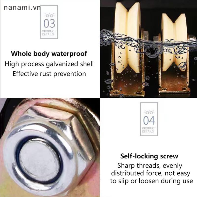 [nanami] Con lăn có rãnh nylon Tra Pulley V / U Nylon có chân đế 30mm 50mm Con lăn hạng nặng có rãnh cửa trượt gót chân [VN]
