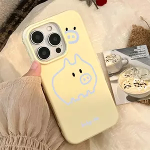 Lợn xanh nhạt Ứng dụng iPhone17p16 trường hợp điện thoại 1514 mềm trường hợp 1312 mới 11xs