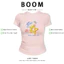 BOOM Áo Baby Tee Nữ Cotton Ôm Body-Áo Thun Ngắn Tay Y2K In Hình PhongCách Mùa Hè, Cổ Tròn Hàng Đầucách hàn quốc phong369